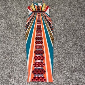 Sun Coast Dream Maxi Dress Orange double slit